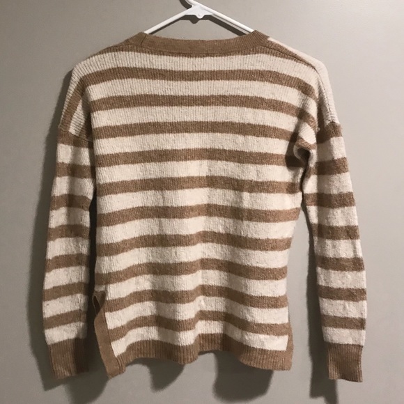 Madewell Brown Cream Wool Alpaca Sweater - Picture 6 of 7